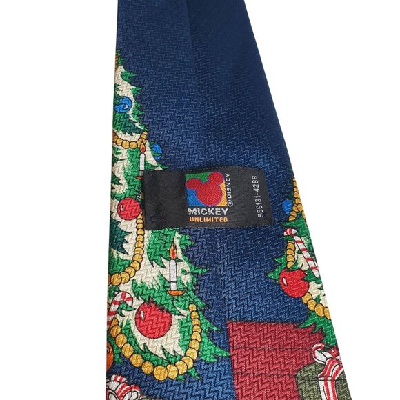 Vintage Disney Mickey Unlimited Goofy Christmas Necktie Holiday Gift Dad Cartoon - Picture 4 of 5
